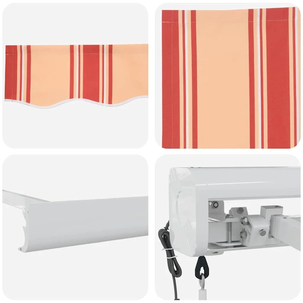 Toldo Retrátil Automático Amarelo e Laranja 300x250 cm