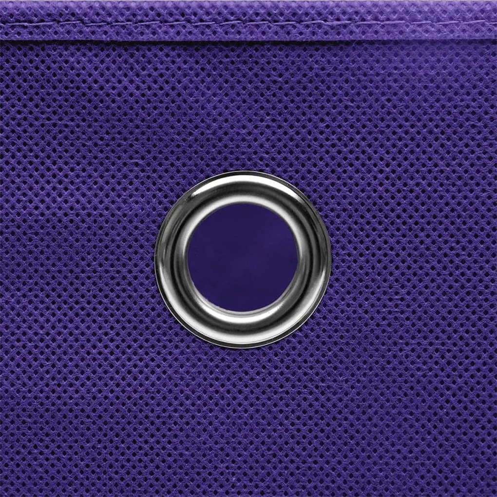 Caixas de arrumação com tampas 4 pcs 28x28x28 cm roxo