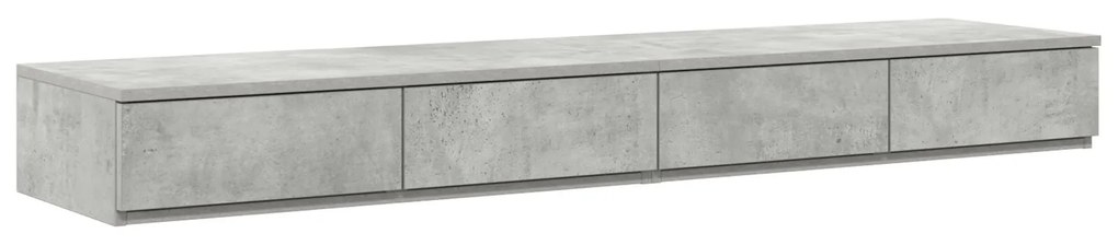 Gavetas de cama em Cinza Cimento - 135x36.5x16.5 cm Feitas de Madeira