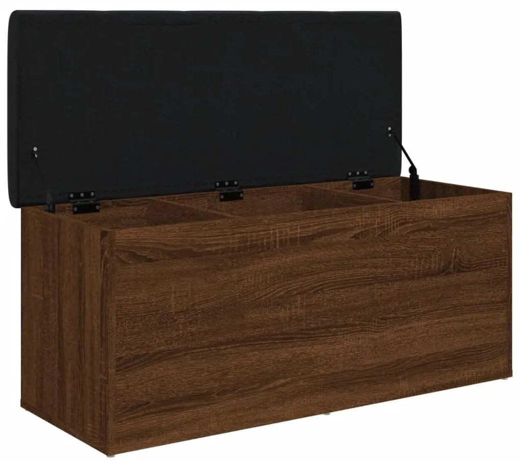 Banco arrumação 102x42x45cm derivados madeira carvalho castanho