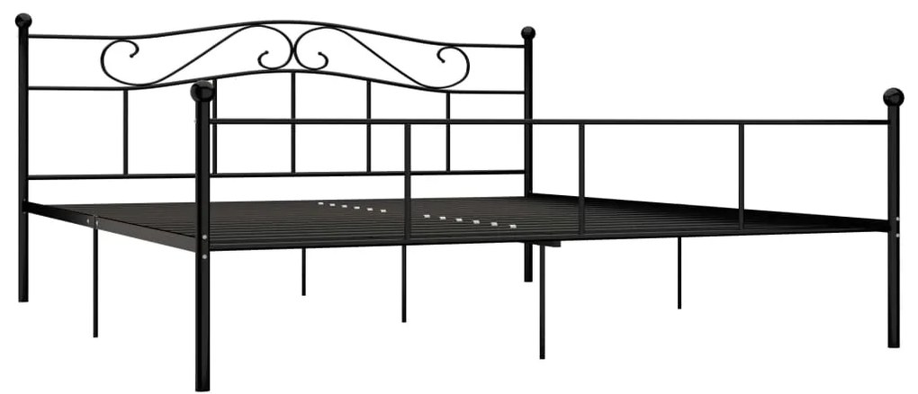 Estrutura de cama em metal 180x200 cm preto