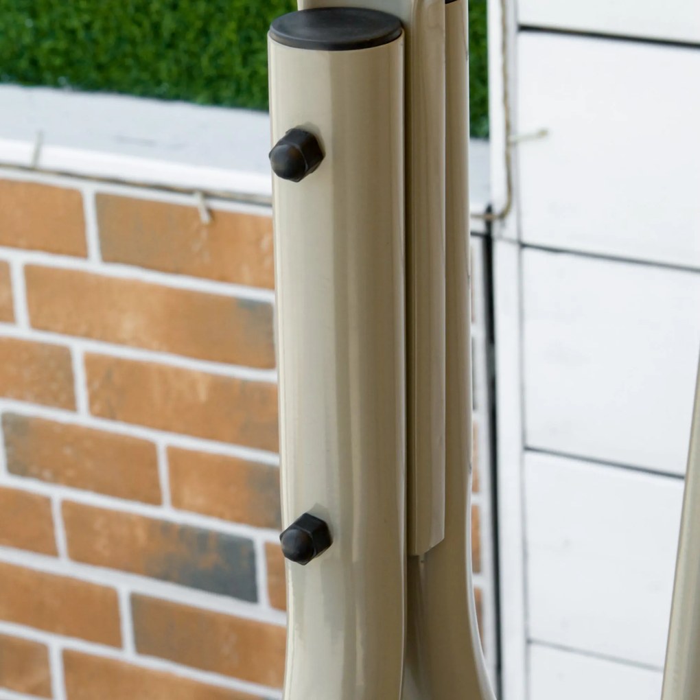 Baloiço de Jardim Exterior de 3 Lugares com Toldo Ajustável e Estrutura em Aço 172x110x156 cm Castanho Claro