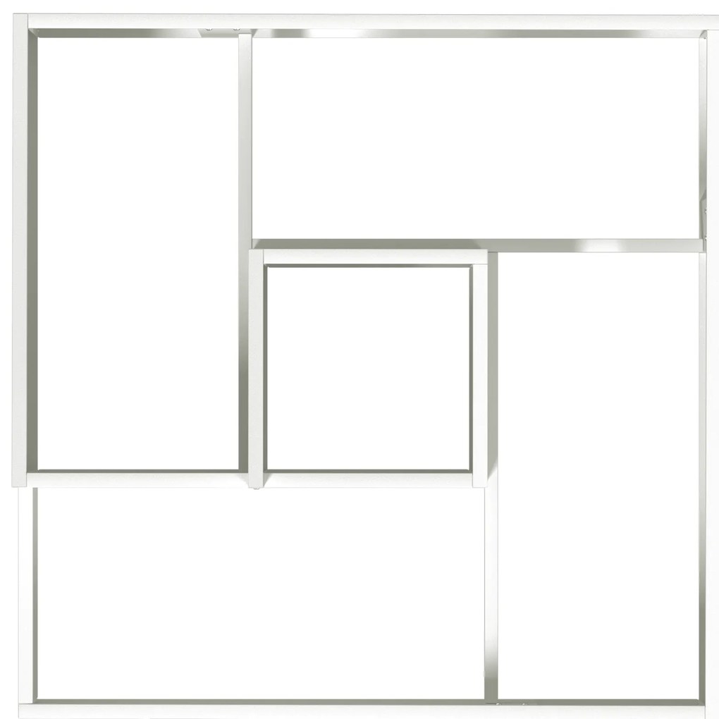 Vaso de Plástico Branco Plástico Médio Inserções Decorativas