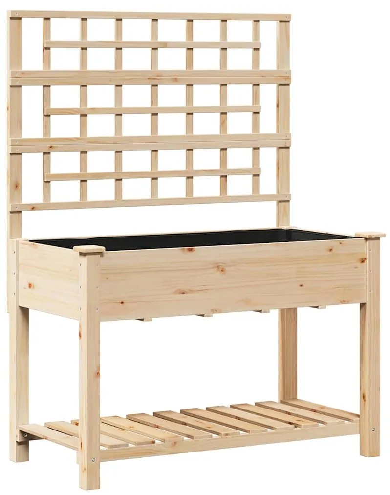 Plantador de Jardim vidaXL com Treliça e Estante 115x59x152 cm de Made