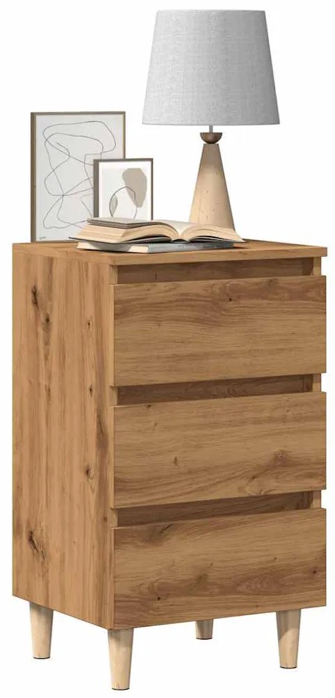 Mesa cabeceira 40x35x69 cm derivados madeira carvalho artisiano