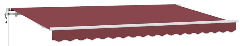 Toldo Retrátil Manual Vermelho bordô e Branco