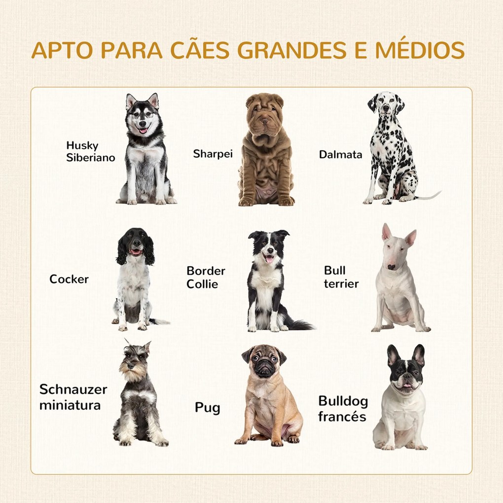 PawHut Gaiola para Cães de Madeira Mesa de Centro 94x60x71,5cm Móvel c