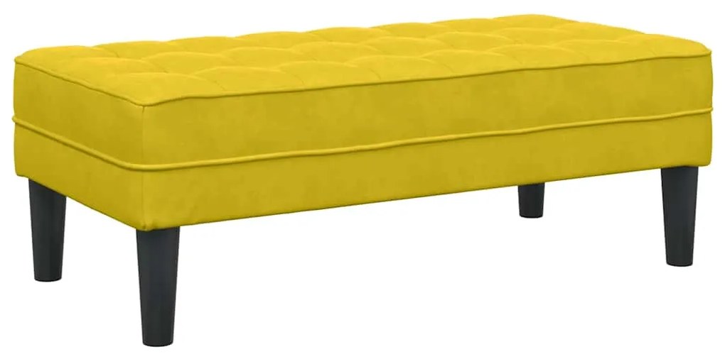 Banco Amarelo 113x57x39 cm de Veludo