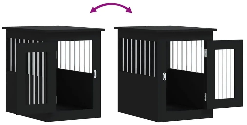 Móvel casota para cão 45x62x59 cm derivados de madeira preto