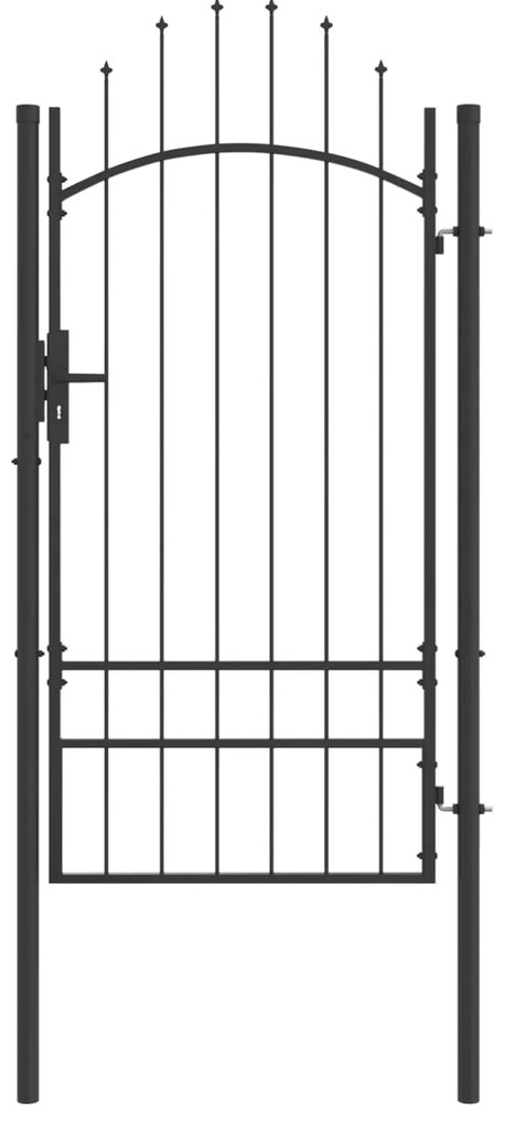 vidaXL Portão de Jardim com bloqueio Cinzeto 200 x 100 cm Aço