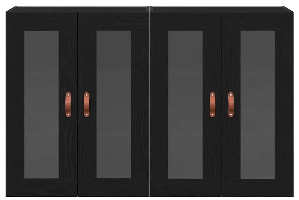 Armários de Parede 2 Peças Carvalho Preto 69,5 x 34 x 90 cm Madeira Es