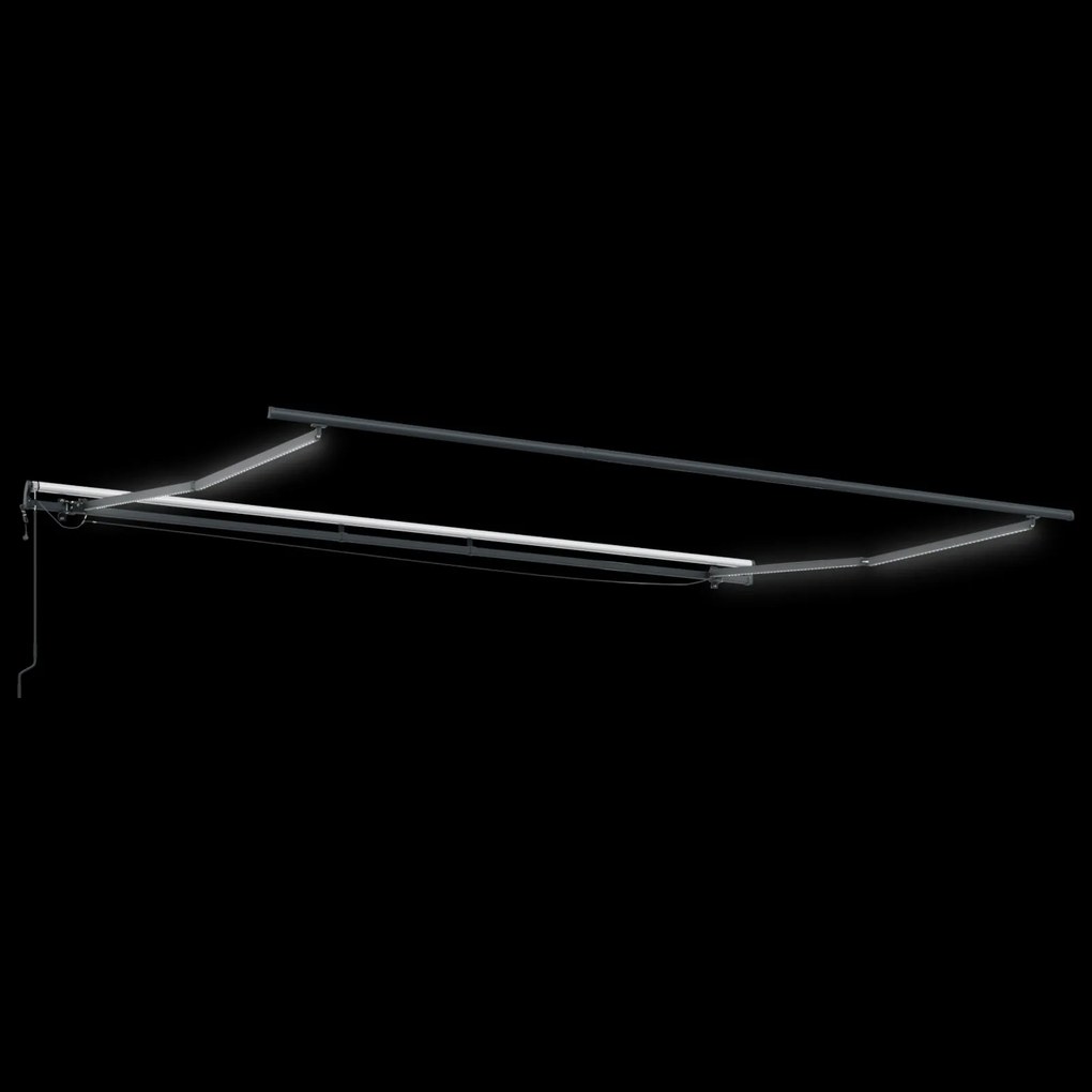 Toldo Retrátil Automático com LED Preto 400x300 cm, vidaXL Tecido Subs