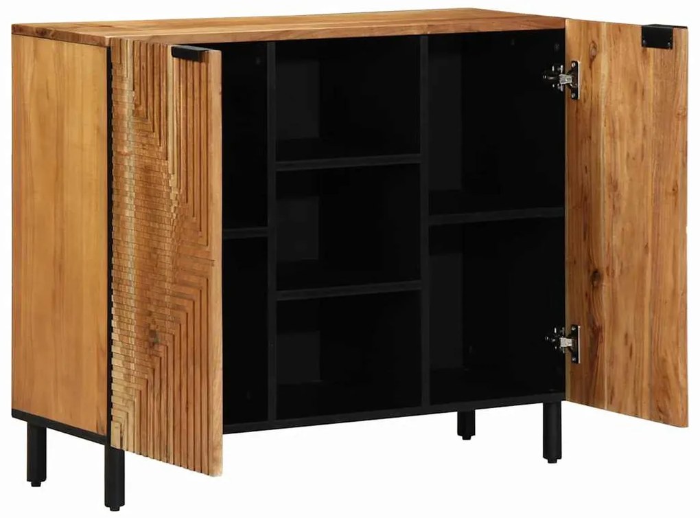 Sideboard vidaXL 90x33x75 cm Madeira Sólida de Acácia