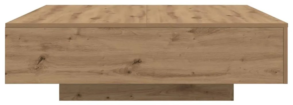 Mesa de Café com Luzes LED Carvalho Artisan 100x100x31 cm
