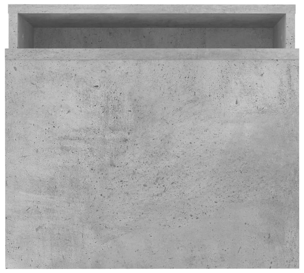 Conjunto mesas centro 100x48x40cm contraplacado cinza cimento