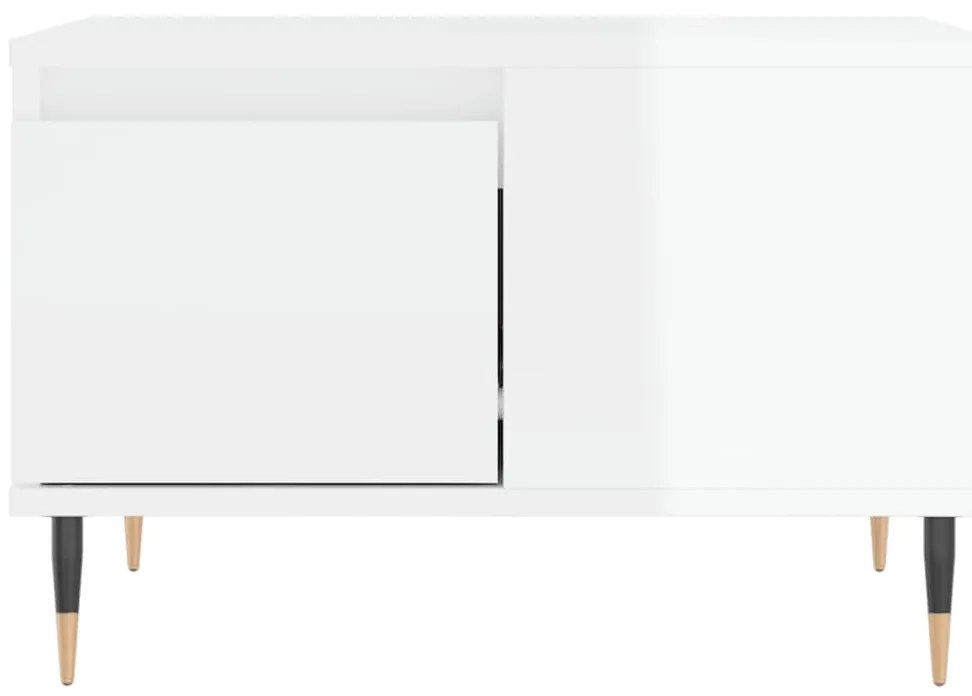 Mesa de centro 55x55x36,5 cm derivados madeira branco brilhante