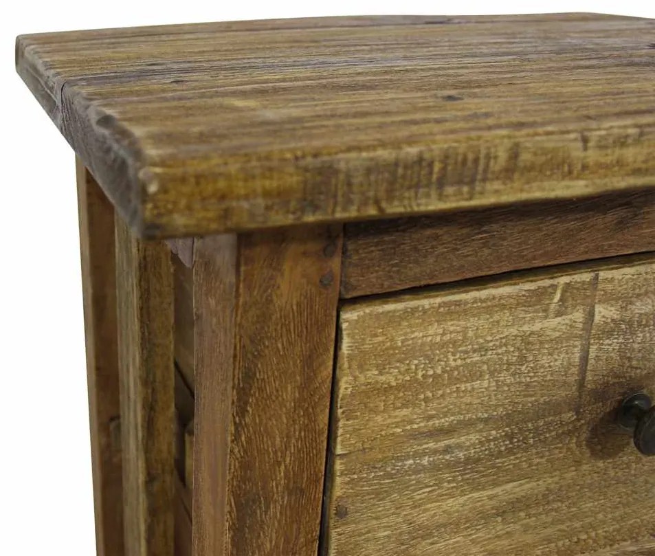 Mesa de cabeceira em madeira de mogno maciça 40x30x51 cm