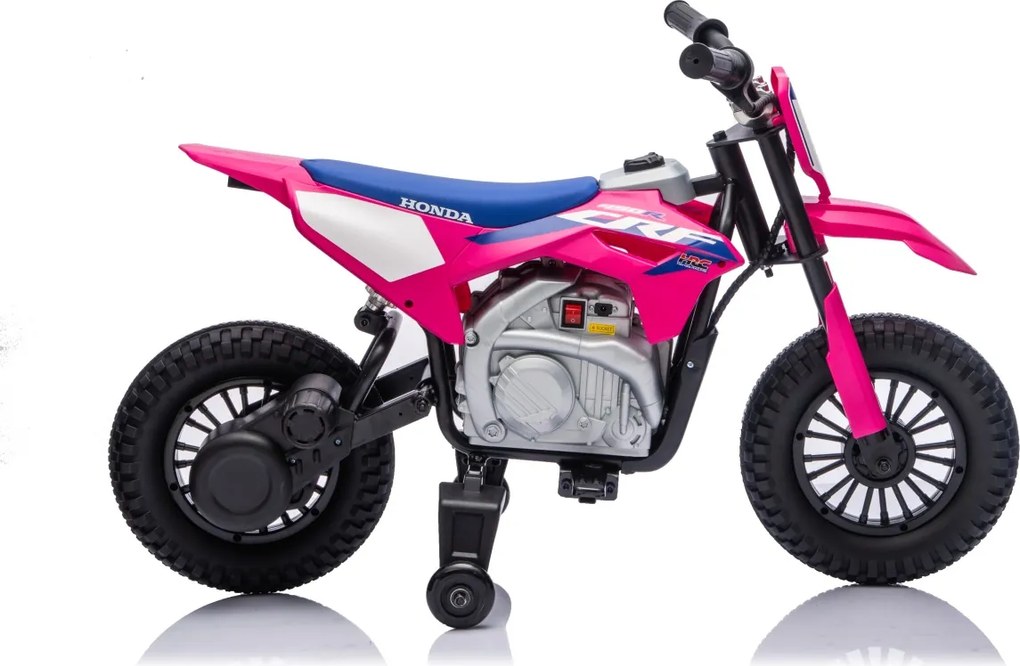 Mota eletrica bateria 12V para Crianças HONDA CFR450R Rosa