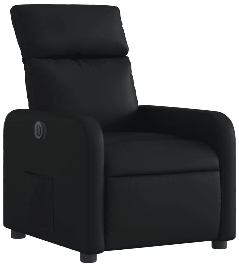 Poltrona reclinável elétrica couro artificial preto