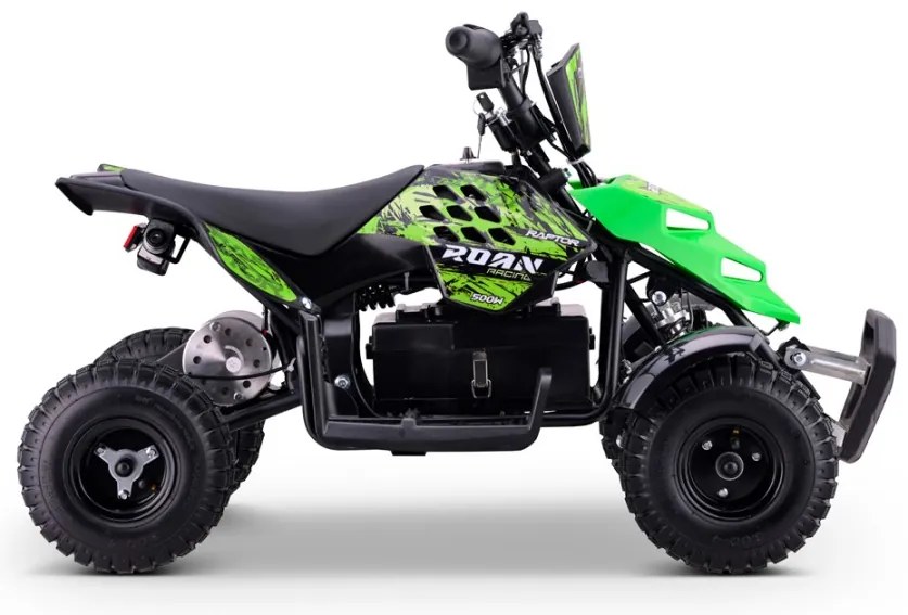 Mini Moto 4 elétrica para crianças Roan Raptor R4 500W Verde