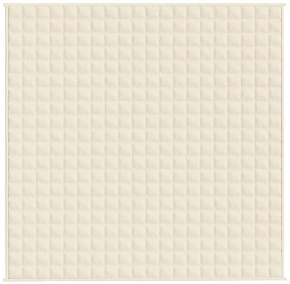 Manta pesada 9 kg 200x200 cm tecido creme-claro