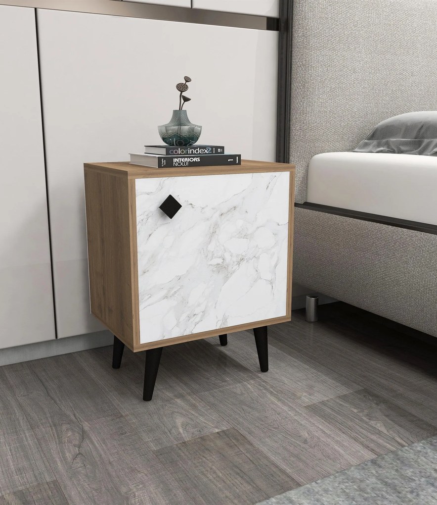 Mesa de Cabeceira Hastikoz – Pedra Hitit – 45x65x35 cm