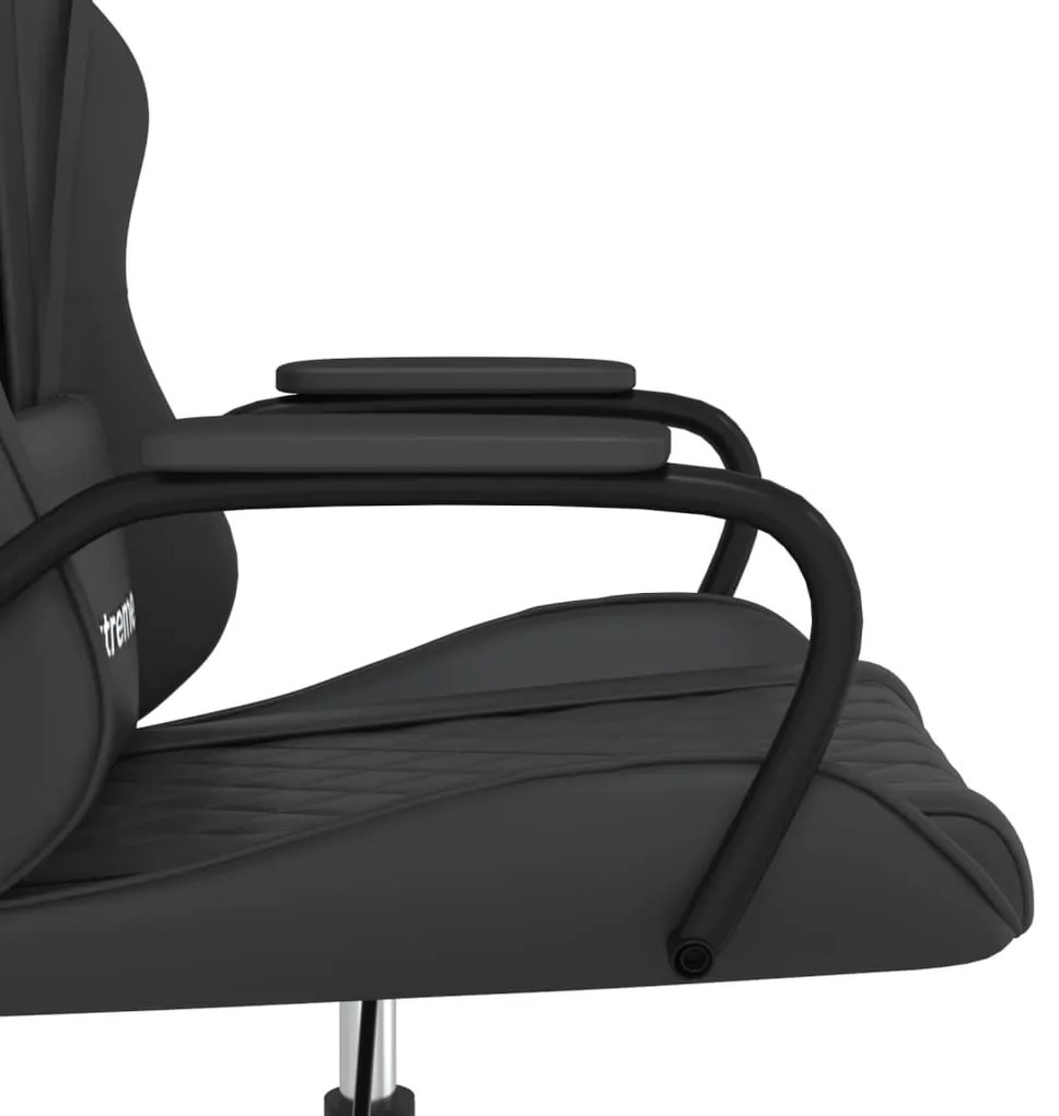 Cadeira gaming de massagens couro artificial preto