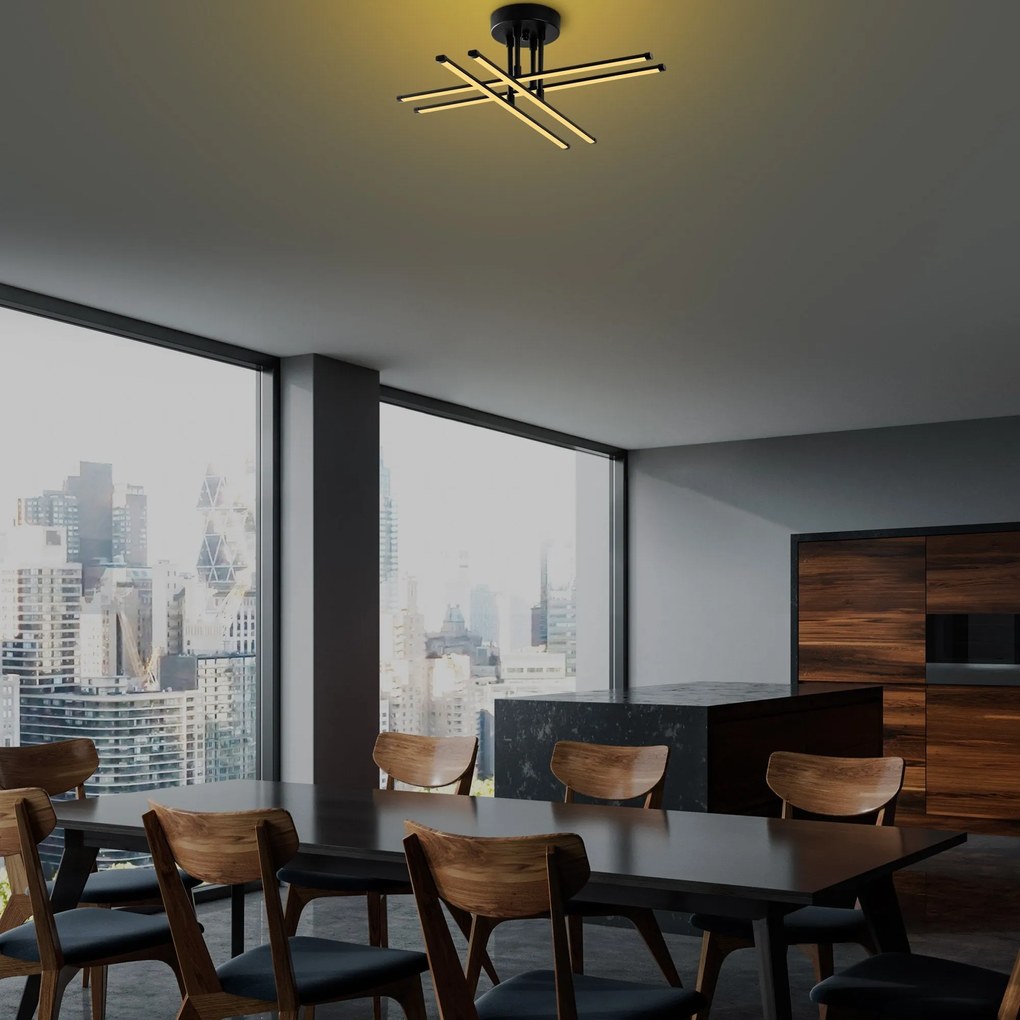 Candeeiro de Teto Exhaust – Preto – 61x22x61 cm