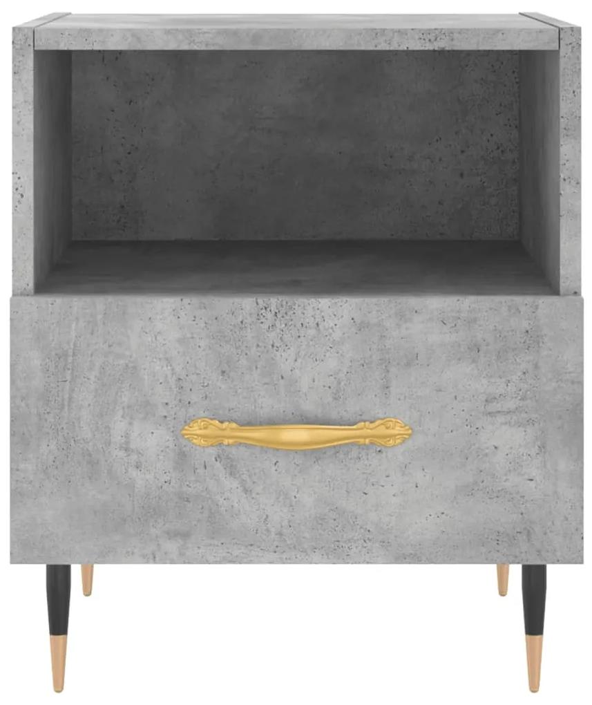 Mesa de cabeceira derivados de madeira cinza cimento