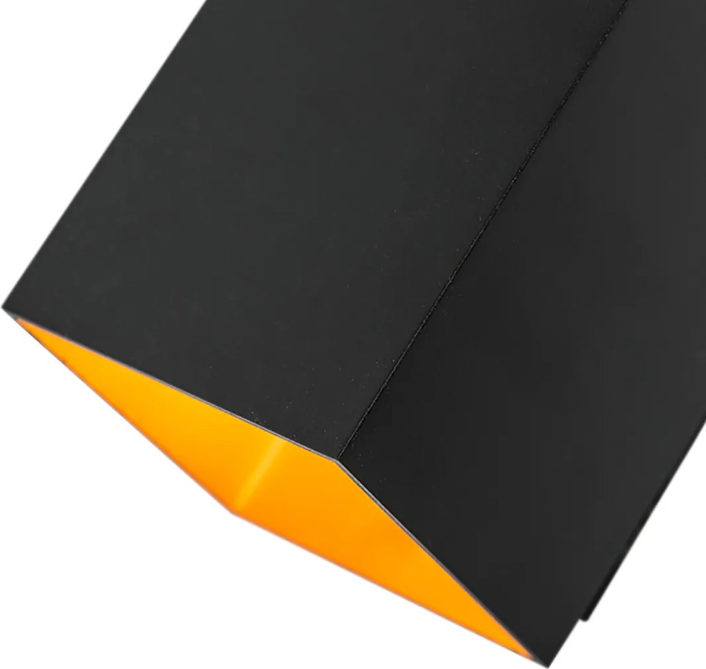 Luminária de Parede Inteligente Quadrada Preta e Dourada com Wifi G9 - Sola