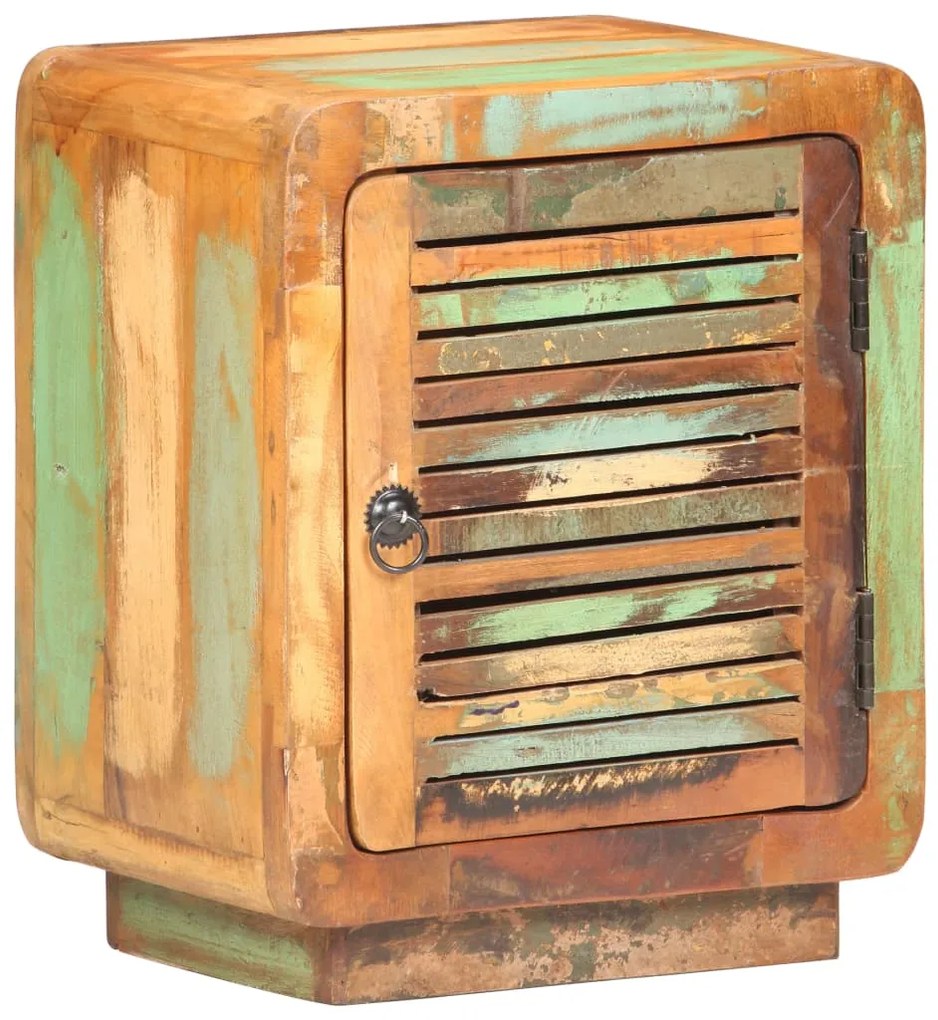 Mesa de cabeceira 40x30x50 cm madeira recuperada maciça