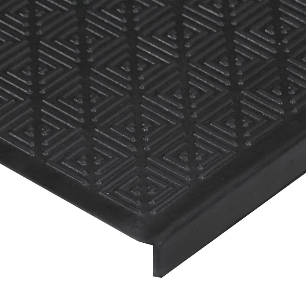 Tapetes para degraus de escada 10 pcs 25x75 cm borracha