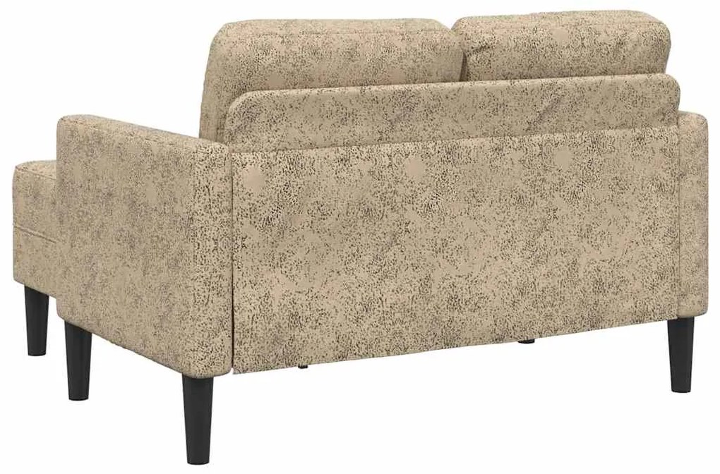 Sofá 2 lugares com Chaise em L 125 cm couro artificial