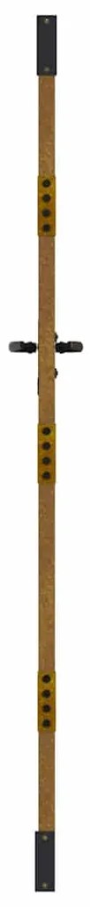 Portão de jardim 85x175 cm aço corten design bambu
