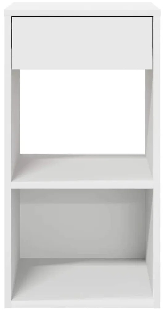 Mesas de cabeceira com gaveta 2 pcs 35x34x66,5 cm branco