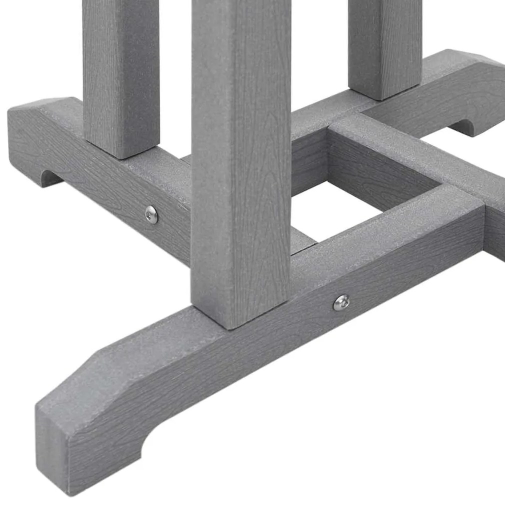 Mesa de Bar Cinzento-claro 55x55x107 cm HDPE