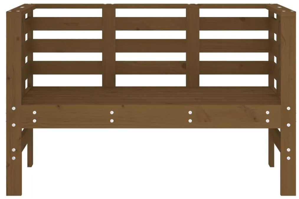 Banco de jardim 111,5x53x71 cm pinho maciço castanho-mel