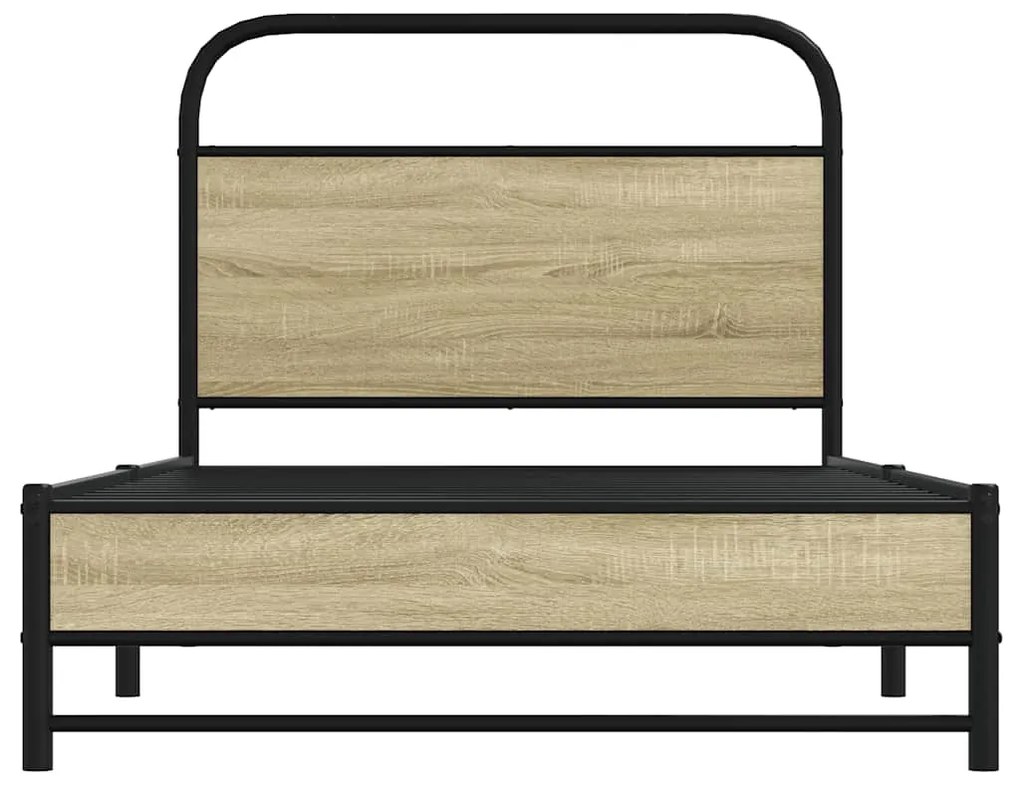 Estrutura cama s/ colchão derivados de madeira carvalho sonoma
