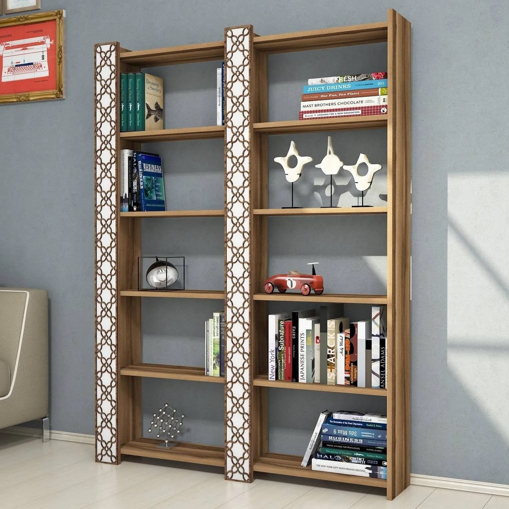 Estante City – Nogueira – 124,6 cm x 170 cm x 24,2 cm