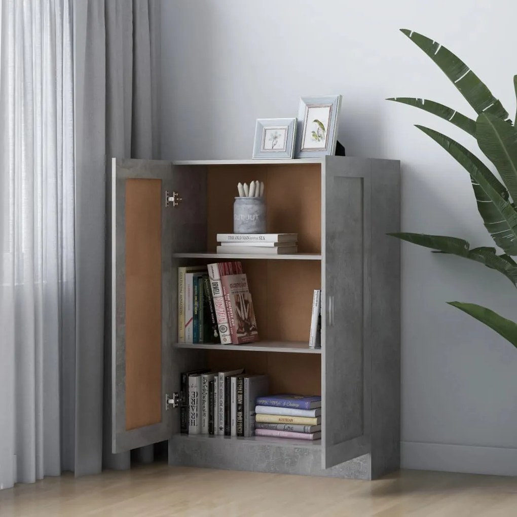 Estante 82,5x30,5x115 cm derivados de madeira cinzento cimento