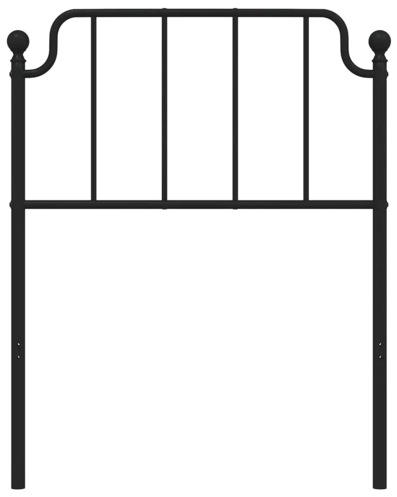 Cabeceira de cama 75 cm metal preto