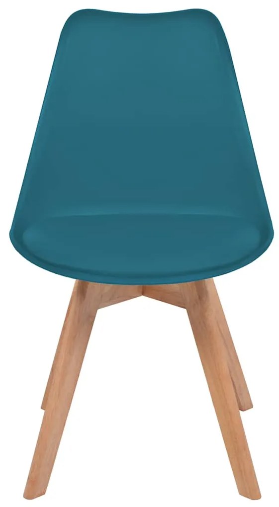 Cadeiras de jantar 2 pcs plástico turquesa