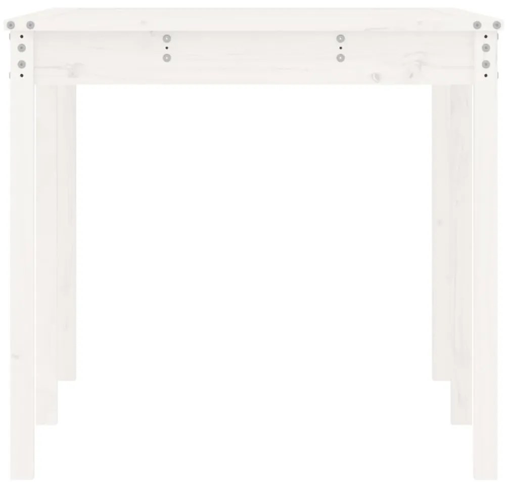 Mesa de jardim 159,5x82,5x76 cm madeira de pinho maciça branco