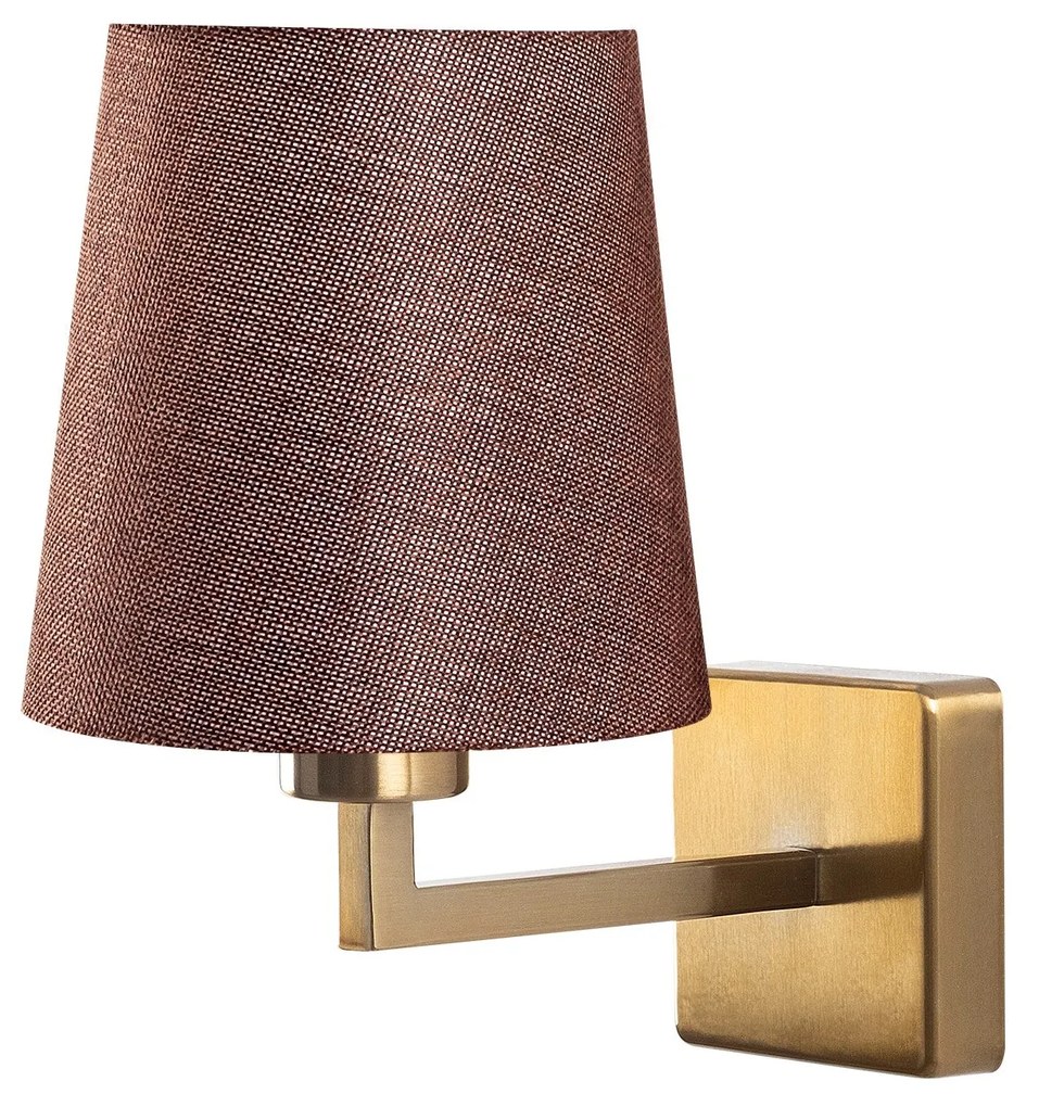 Aplique de Parede Profil – Dourado e Castanho – 18 x 24 cm
