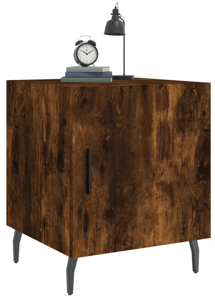 Mesa cabeceira 40x40x50 cm derivados de madeira carvalho fumado