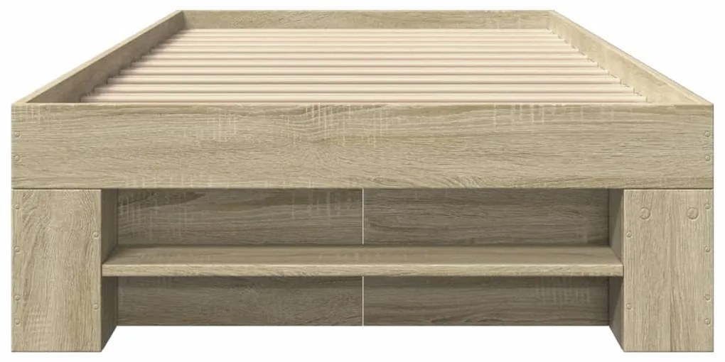 Estrutura cama s/ colchão derivados de madeira carvalho sonoma