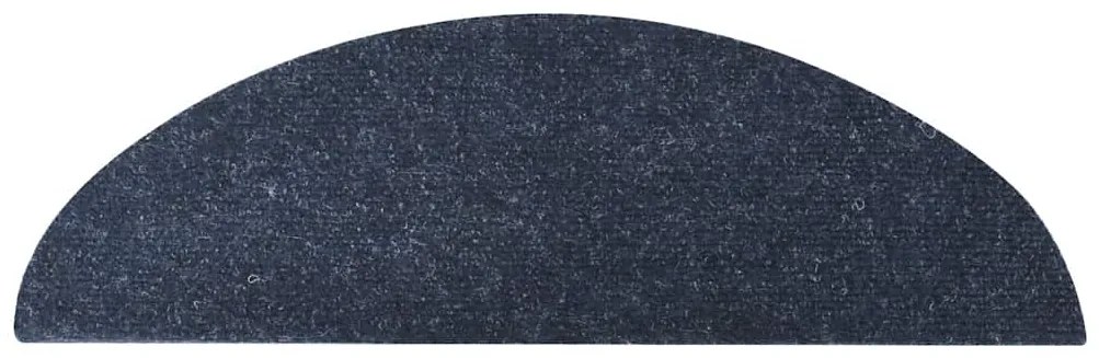 Tapetes de escada adesivos 30 pcs 56x17x3 cm azul