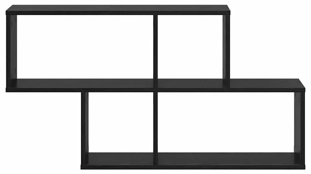 Prateleira de Parede Carvalho Preto 100x20x53 cm Madeira Engenharia