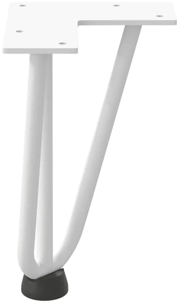 Pernas de grampo para mesa de centro 4 peças, branco, 20 cm, aço maciç