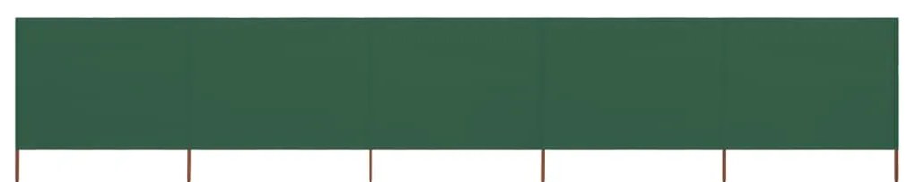 Para-vento com 5 painéis em tecido 600x120 cm verde